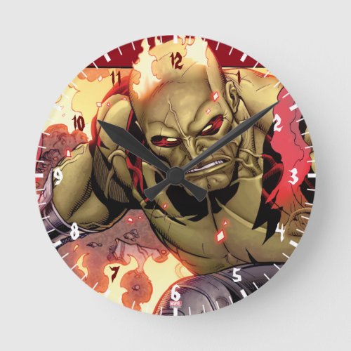 Guardians of the Galaxy  Drax In Flames Round Clock