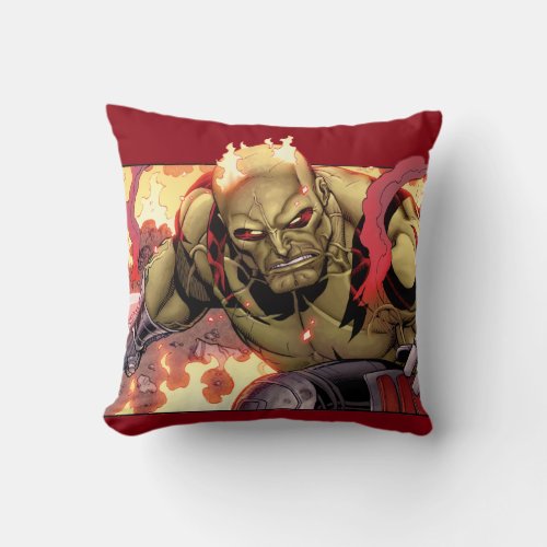 Guardians of the Galaxy  Drax In Flames Throw Pillow