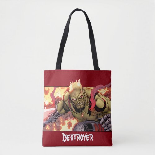 Guardians of the Galaxy  Drax In Flames Tote Bag