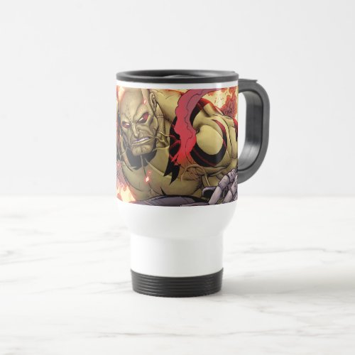 Guardians of the Galaxy  Drax In Flames Travel Mug