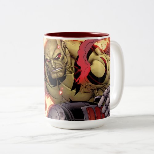 Guardians of the Galaxy  Drax In Flames Two_Tone Coffee Mug