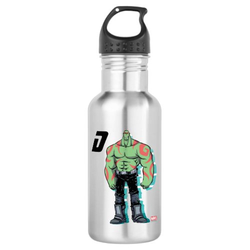 Guardians of the Galaxy  Drax Mugshot Stainless Steel Water Bottle