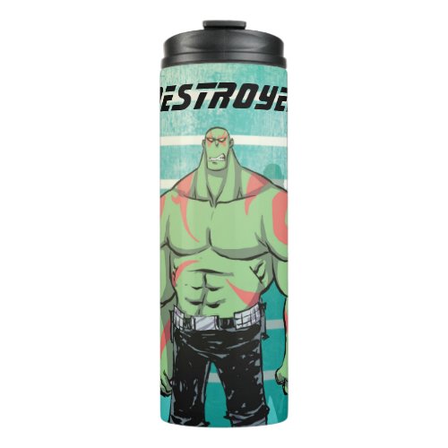 Guardians of the Galaxy  Drax Mugshot Thermal Tumbler