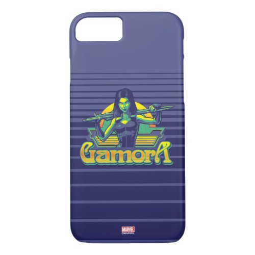 Guardians of the Galaxy  Gamora Cartoon Badge iPhone 87 Case