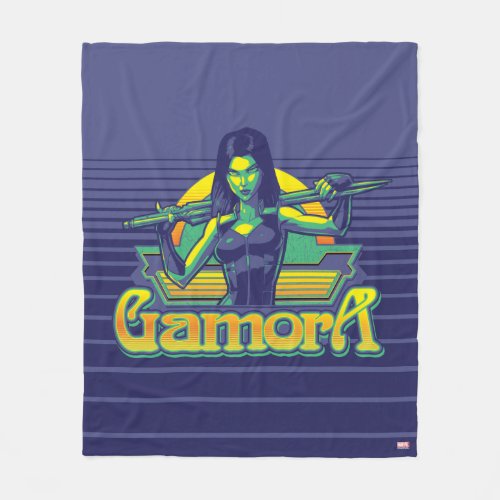 Guardians of the Galaxy  Gamora Cartoon Badge Fleece Blanket