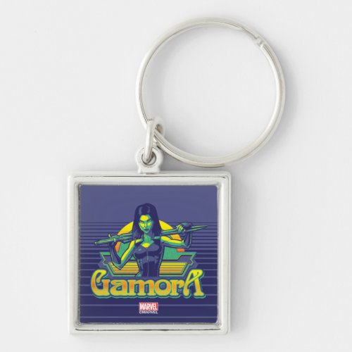 Guardians of the Galaxy  Gamora Cartoon Badge Keychain