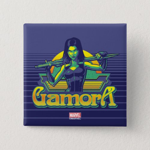 Guardians of the Galaxy  Gamora Cartoon Badge Pinback Button