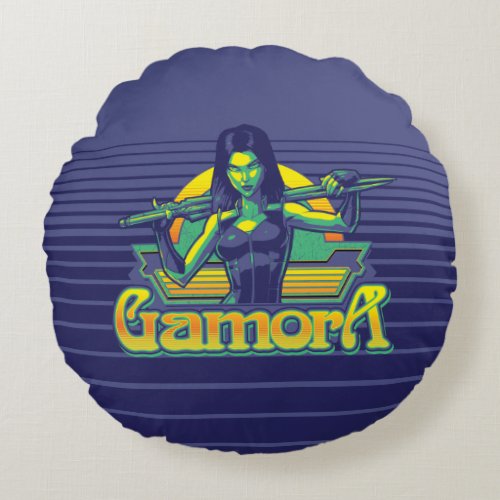 Guardians of the Galaxy  Gamora Cartoon Badge Round Pillow