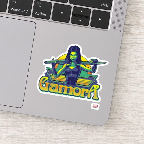 Guardians of the Galaxy  Gamora Cartoon Badge Sticker