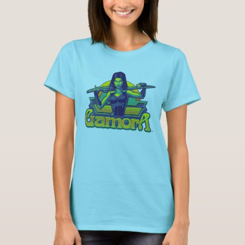 Guardians of the Galaxy  Gamora Cartoon Badge T_Shirt
