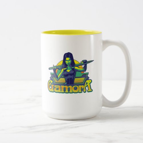 Guardians of the Galaxy  Gamora Cartoon Badge Two_Tone Coffee Mug