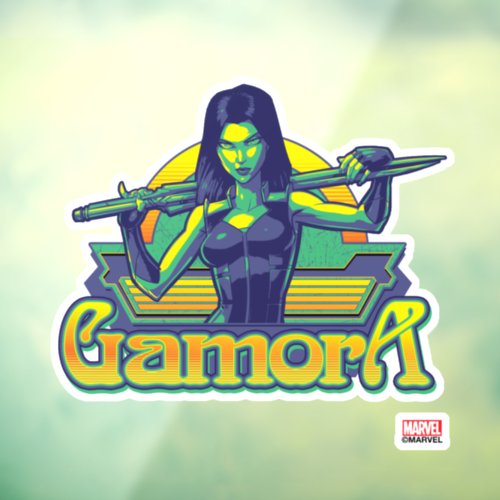 Guardians of the Galaxy  Gamora Cartoon Badge Window Cling
