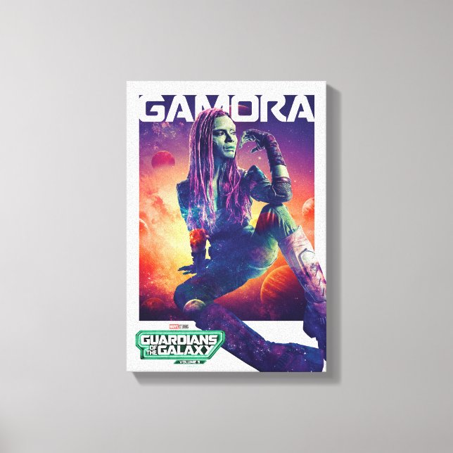 Guardians of the Galaxy Gamora Character Poster Canvas Print (Front)