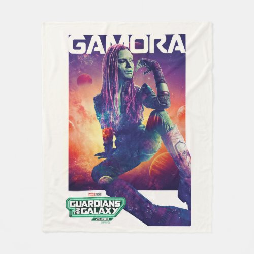 Guardians of the Galaxy Gamora Character Poster Fleece Blanket
