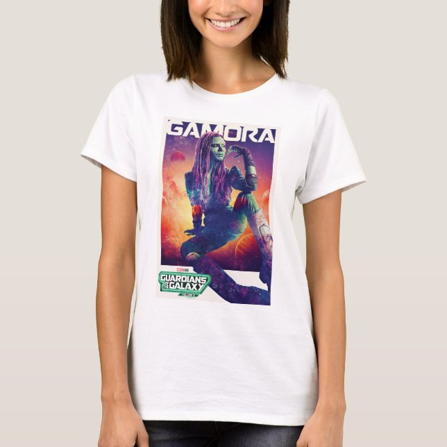Guardians of the Galaxy Gamora Character Poster T-Shirt (Front)