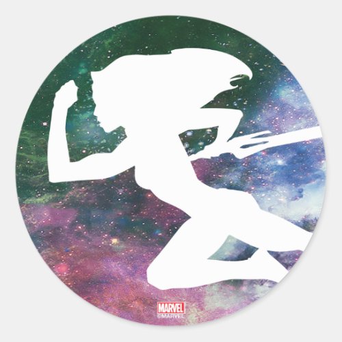 Guardians of the Galaxy  Gamora Galaxy Cutout Classic Round Sticker