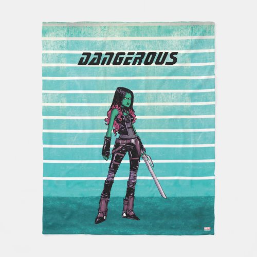 Guardians of the Galaxy  Gamora Mugshot Fleece Blanket