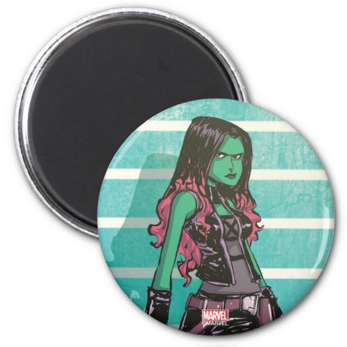 Guardians of the Galaxy  Gamora Mugshot Magnet