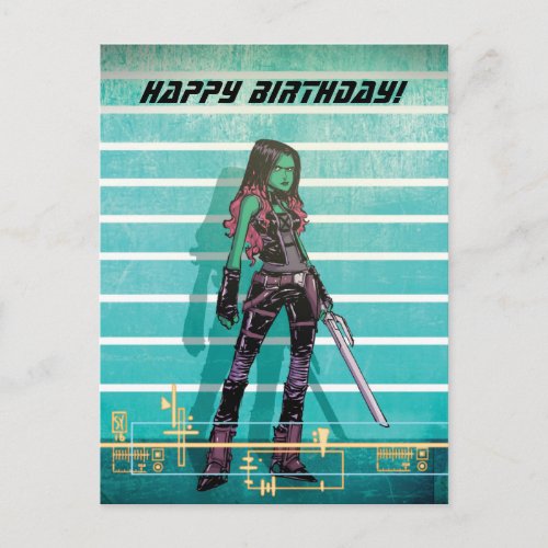 Guardians of the Galaxy  Gamora Mugshot Postcard