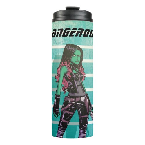 Guardians of the Galaxy  Gamora Mugshot Thermal Tumbler