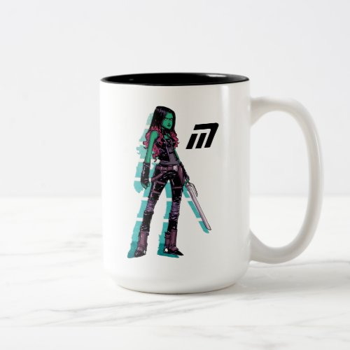 Guardians of the Galaxy  Gamora Mugshot Two_Tone Coffee Mug