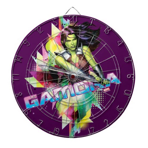Guardians of the Galaxy  Gamora Neon Graphic Dartboard