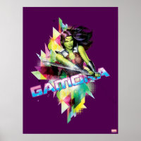 Guardians of the Galaxy | Gamora Neon Graphic Poster