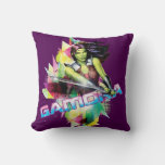 Guardians Of The Galaxy | Gamora Neon Graphic Throw Pillow at Zazzle
