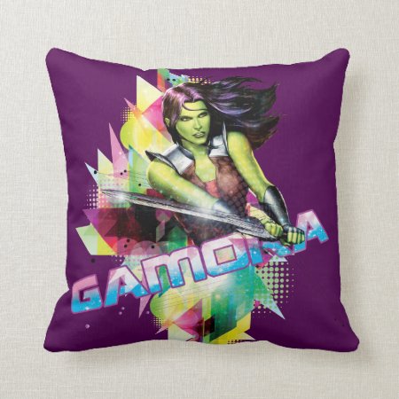 Guardians Of The Galaxy | Gamora Neon Graphic Throw Pillow