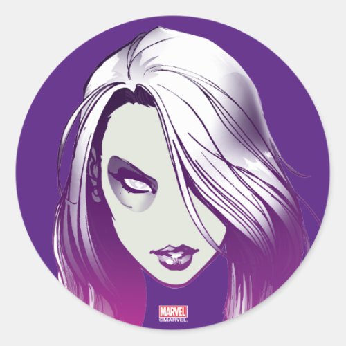 Guardians of the Galaxy  Gamora Watercolor Classic Round Sticker