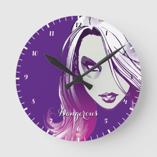 Guardians of the Galaxy  Gamora Watercolor Round Clock