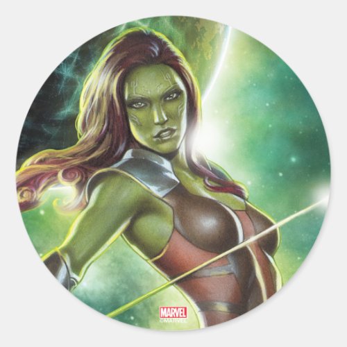 Guardians of the Galaxy  Gamora With Sword Classic Round Sticker