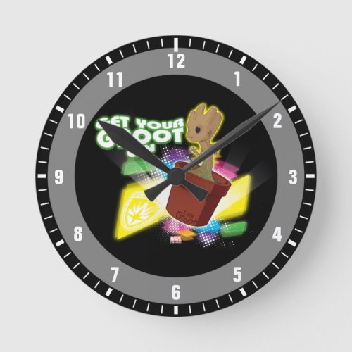 Guardians of the Galaxy  Get Your Groot On Round Clock