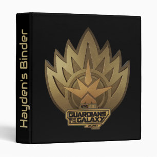 Guardians of the Galaxy Golden Insignia 3 Ring Binder