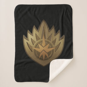 Guardians of the Galaxy Golden Insignia Sherpa Blanket