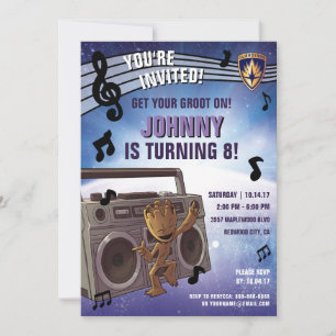 Guardians of the Galaxy - Groot - Birthday Invitation