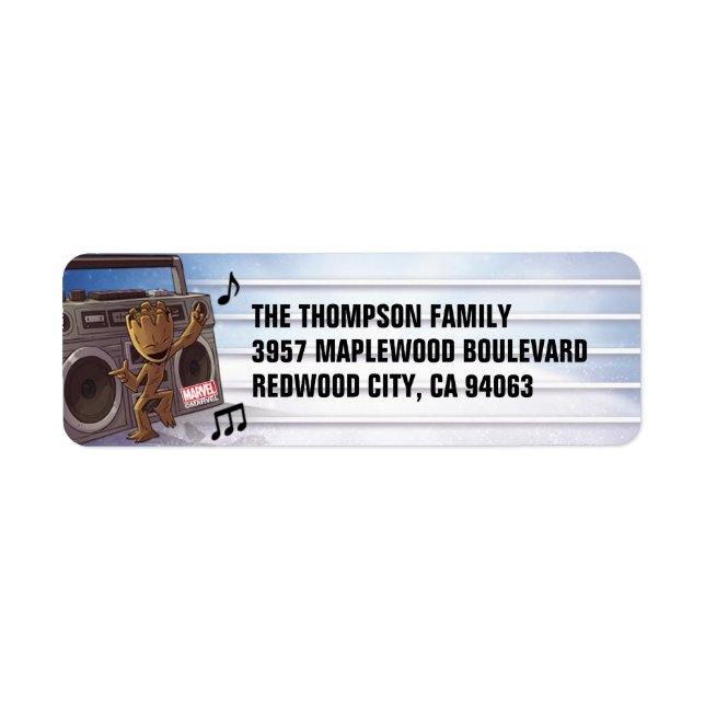 Guardians of the Galaxy - Groot - Birthday Label (Front)