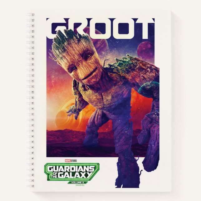 Guardians of the Galaxy Groot Character Poster Notebook (Front)