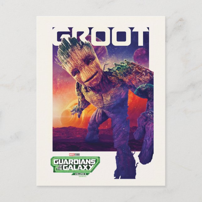 Guardians of the Galaxy Groot Character Poster Postcard (Front)