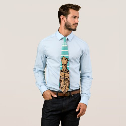 Guardians of the Galaxy  Groot Mugshot Neck Tie