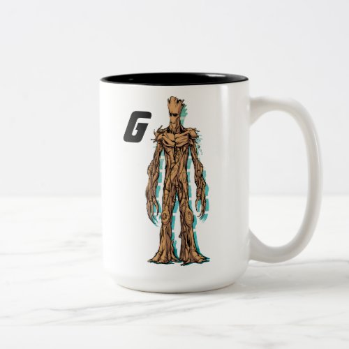 Guardians of the Galaxy  Groot Mugshot Two_Tone Coffee Mug