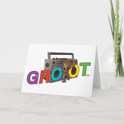 Guardians of the Galaxy  Groot Name Boombox Card