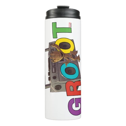 Guardians of the Galaxy  Groot Name Boombox Thermal Tumbler