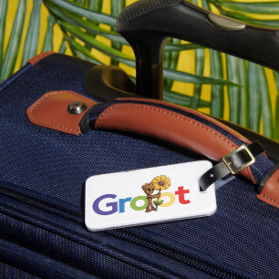 Guardians of the Galaxy Groot Name Flower Luggage Tag