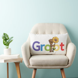 Guardians of the Galaxy Groot Name Flower Lumbar Pillow