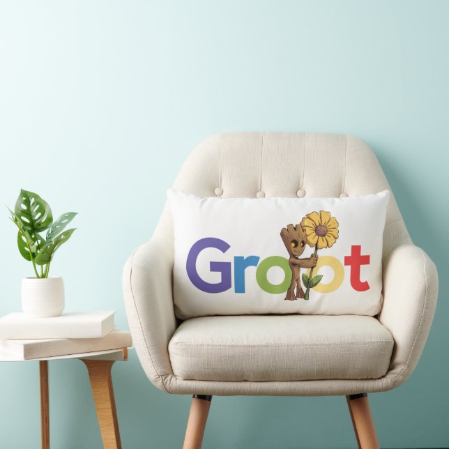 Guardians of the Galaxy | Groot Name Flower Lumbar Pillow (Chair)
