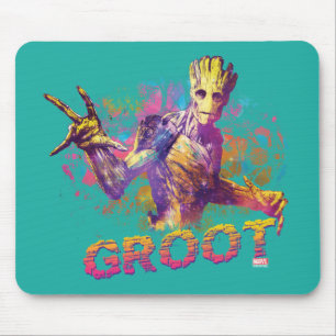 Guardians of the Galaxy Groot Name Flower Mouse Pad