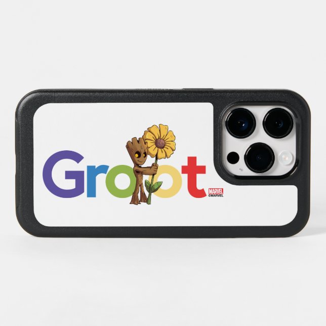 Guardians of the Galaxy | Groot Name Flower Otterbox iPhone Case (Back Horizontal)