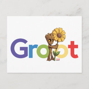 Guardians of the Galaxy   Groot Name Flower Postcard