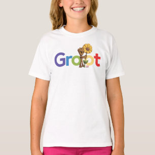 Guardians of the Galaxy Groot Name Flower T-Shirt
